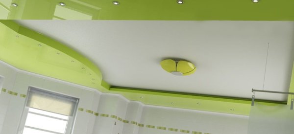 Зеленый подвесной потолок